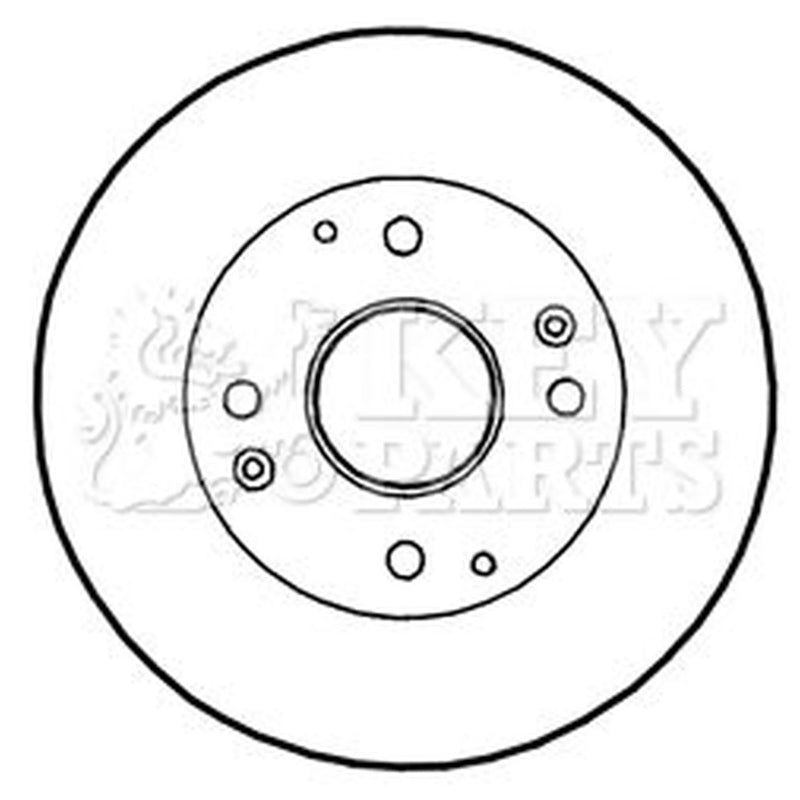 Key Parts Rear Brake Solid Discs & Pads fits Honda Accord 1999-2002 2.0