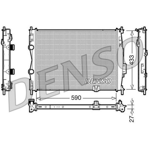 Denso Engine Radiator fits Nissan Qashqai I 2007-2013 1.6 2.0