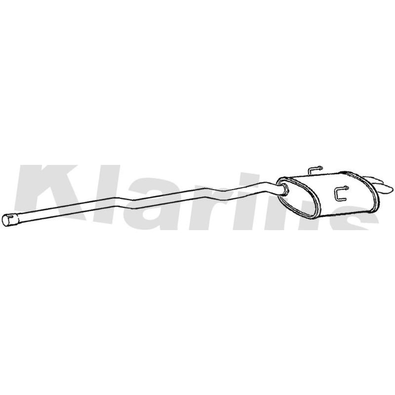 Klarius Box With Tail Pipe Rear fits Rover 75 1999-2005 2.0
