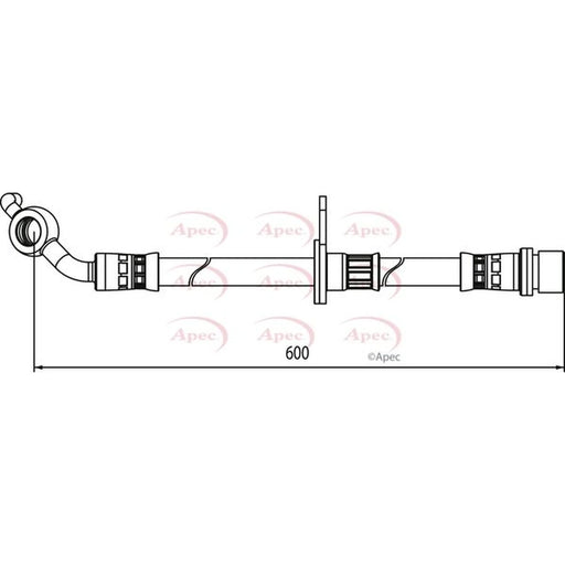 Apec Brake Hydraulic Hose Line Front Left HOS4122