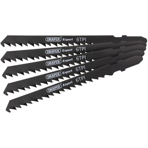Draper DT144DP Jigsaw Blade Set, 100mm (5 Piece) 81726 Draper - Dynamic Drive