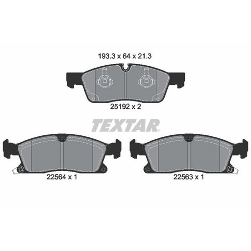 Textar Front Brake Pad Set 2519207