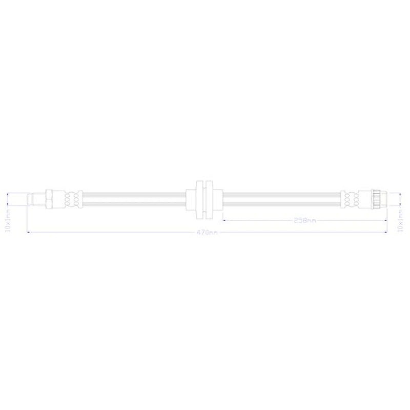 Juratek Brake Hydraulic Hose Line Front fits Renault Captur I 2013-2019
