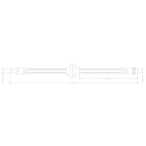 Juratek Brake Hydraulic Hose Line Front fits Renault Captur I 2013-2019