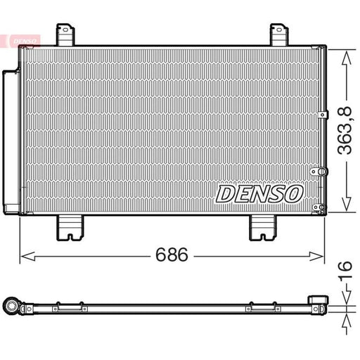 Denso Air Conditioning Condenser fits Lexus Gs 2005-2011