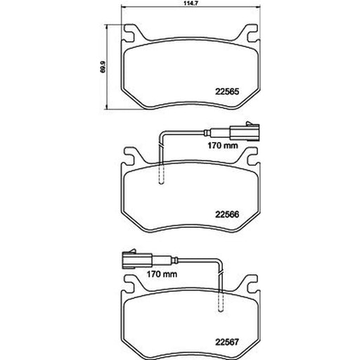 Mintex Rear Brake Pad Set fits Alfa Romeo Giulia 2015 on 2.9