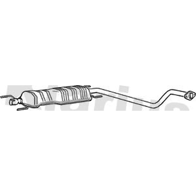 Klarius Box With Centre Pipe Centre fits Opel Astra F Classic 1998-2005 1.6