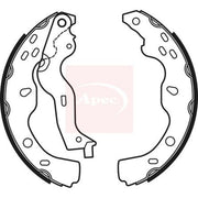 Apec Brake Shoe Set Axle Kit fits Fiat Sedici 2006-2014 1.6 1.9 2.0