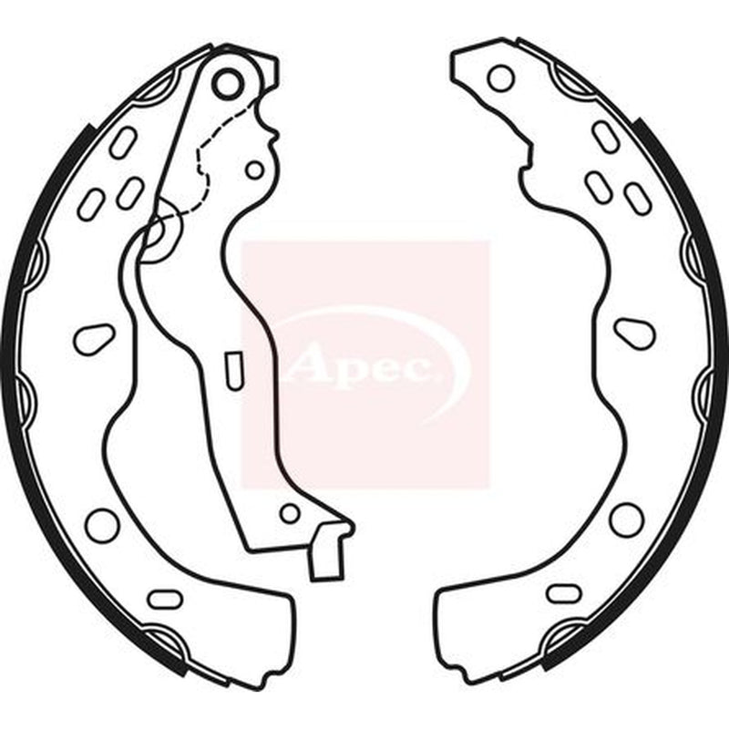 Apec Brake Shoe Set Axle Kit fits Fiat Sedici 2006-2014 1.6 1.9 2.0