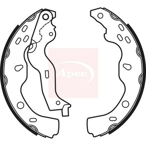 Apec Brake Shoe Set Axle Kit fits Fiat Sedici 2006-2014 1.6 1.9 2.0