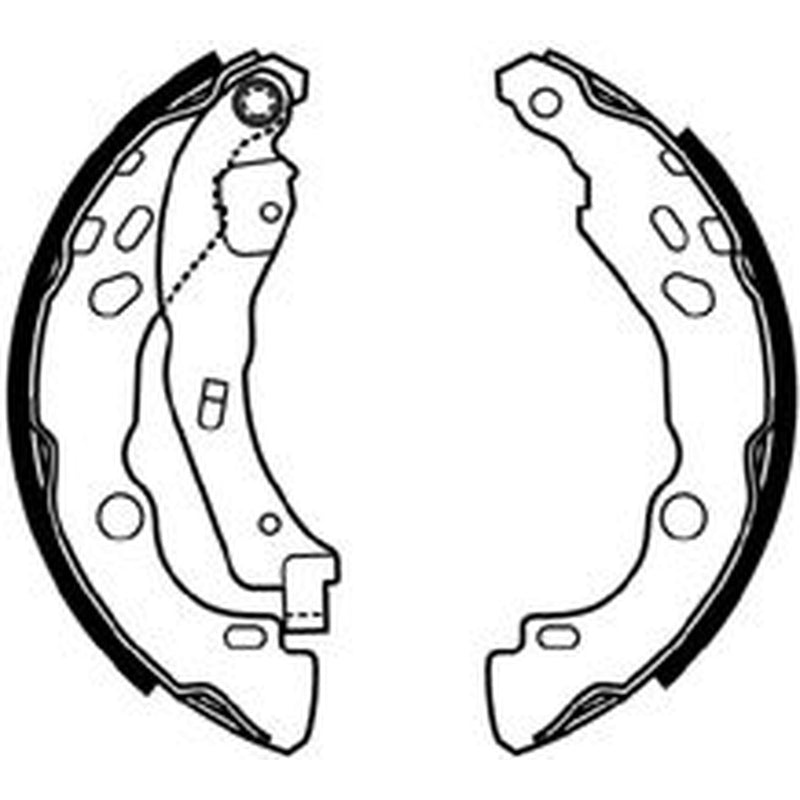 Abtex Brake Shoe Set Axle Kit fits Citroën C-Elysee 2012-2018 1.2 1.5 1.6