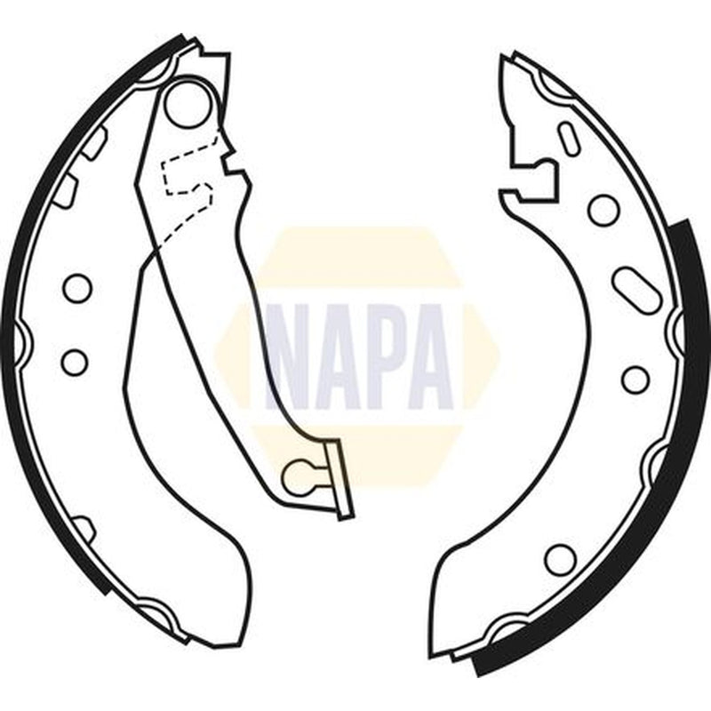 NAPA Brake Shoe Set Axle Kit fits Ford Courier Box Body 1996-2003 1.3 1.4 1.8