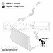 First Line Intercooler Turbo Charge Air Hose fits VW Eos 2006-2015 2.0