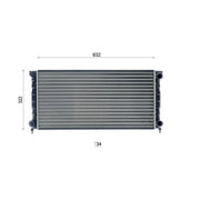 Mahle Engine Radiator fits VW Passat B3/B4 1988-1997 1.8 2.0