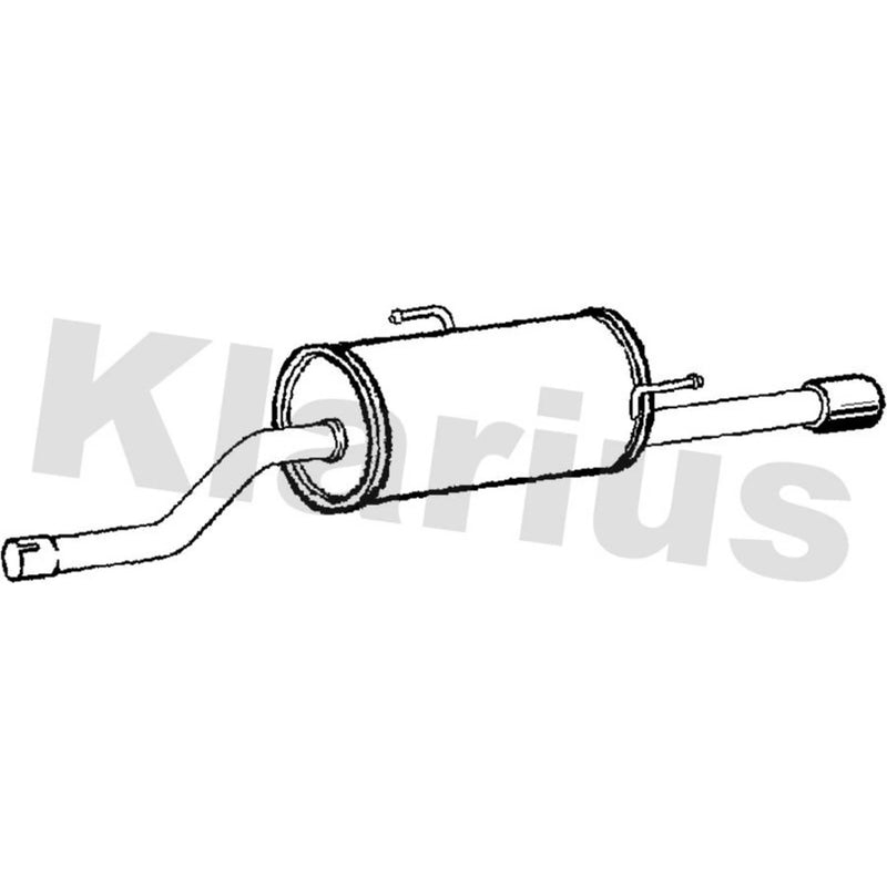 Klarius Box With Tail Pipe Rear fits Peugeot 206+ 2009-2013 1.4