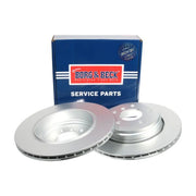 Borg & Beck Front Vented & Rear Vented Brake Discs & Pads fits BMW 5 2003-2010