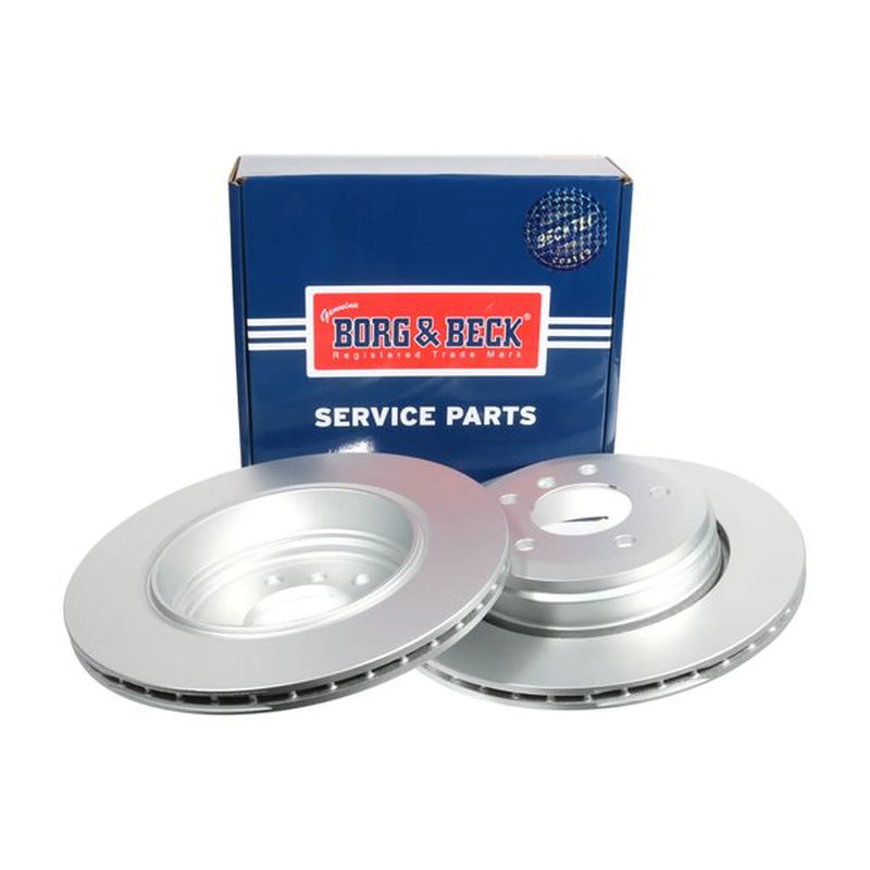 Borg & Beck Front Vented & Rear Vented Brake Discs & Pads fits BMW 5 2007-2010
