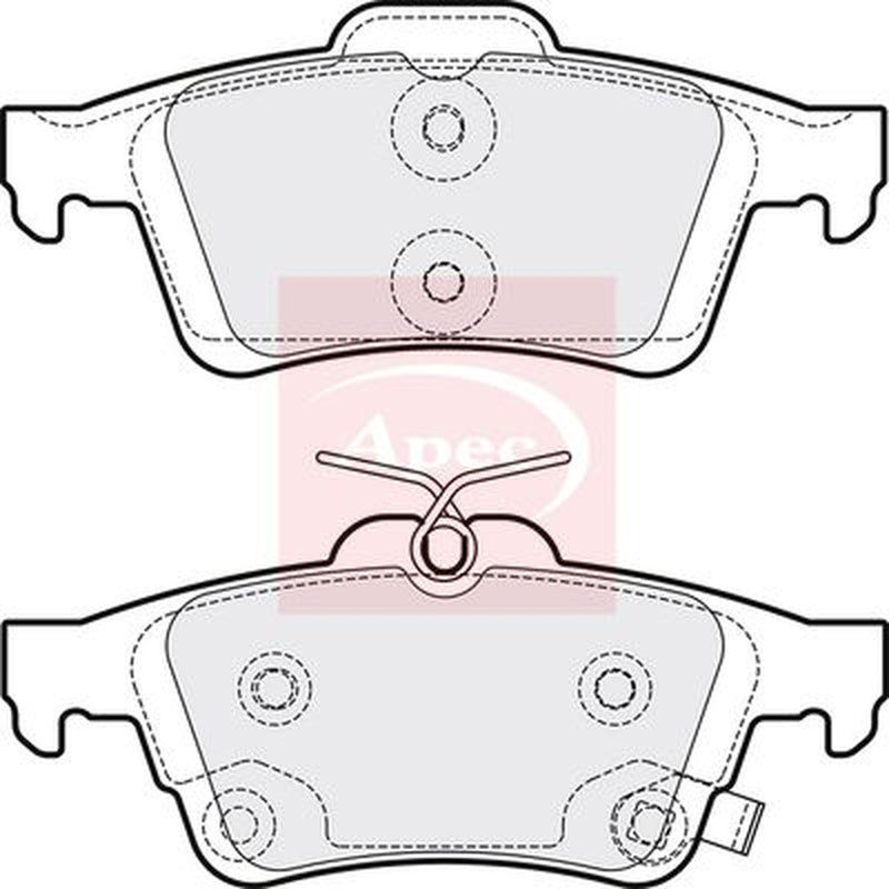 Apec Rear Brake Solid Discs & Pads fits Ford Focus III 2015-2018 2.3