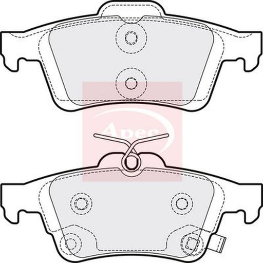 Apec Rear Brake Solid Discs & Pads fits Ford Focus III 2015-2018 2.3