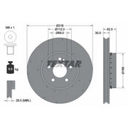 Textar 2 x Two-Piece Front Brake Disc Brake Discs 92358225-x2