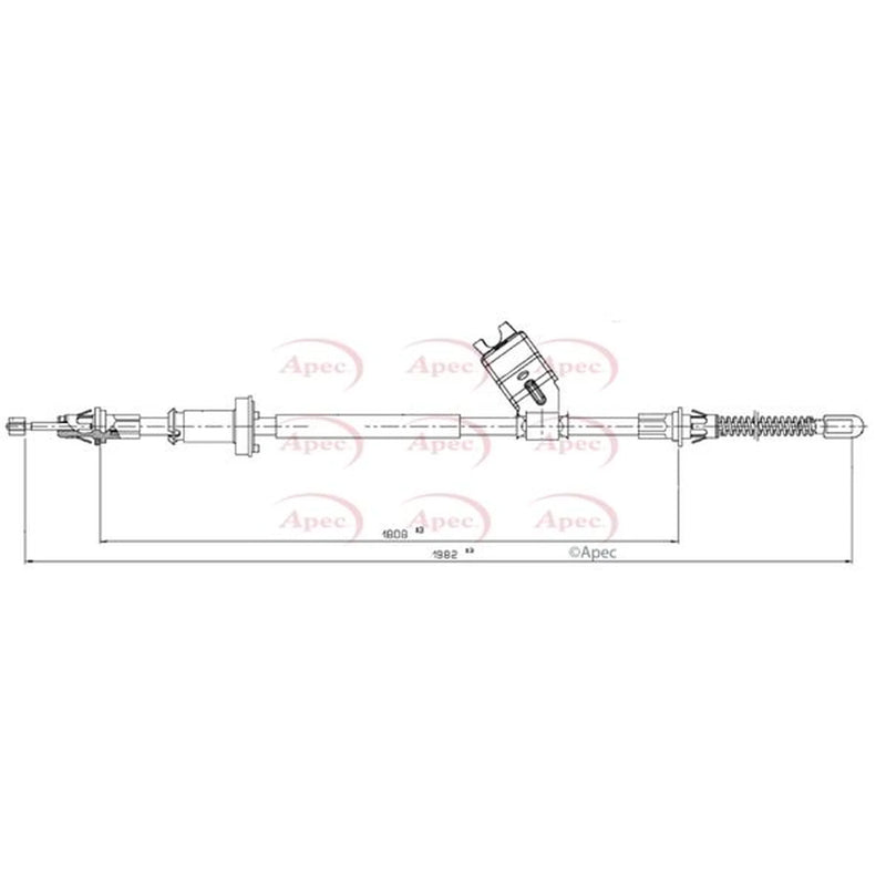 Apec Handbrake Cable Right Rear CAB1778