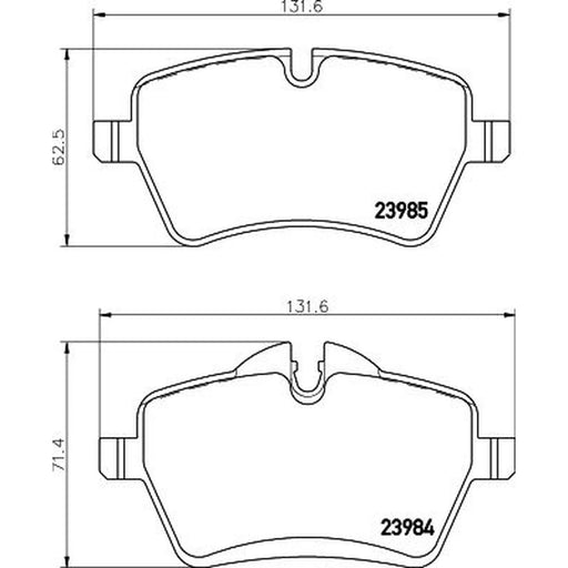 Mintex Front Brake Pad Set fits Mini Mini 2003-2015