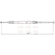 Apec Handbrake Cable Right Rear fits BMW X3 2003-2011 2.0 2.5 3.0