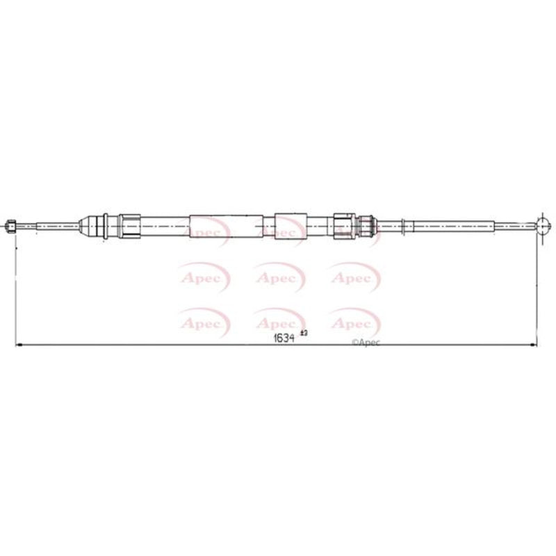 Apec Handbrake Cable Right Rear fits BMW X3 2003-2011 2.0 2.5 3.0