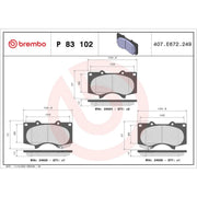 Brembo 4 x Front Brake Pad Set fits Mitsubishi Pajero/Shogun Classic 2006 on 3.8