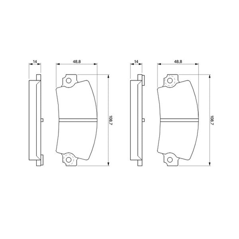 Bosch Front & Rear Pads fits Renault 25 1984-1992 2.2 2.4 2.7 2.8