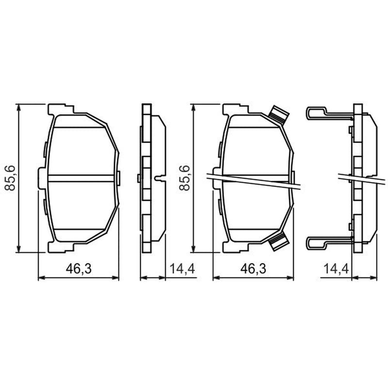Bosch Front & Rear Pads fits Nissan Maxima III 1988-1994 3.0