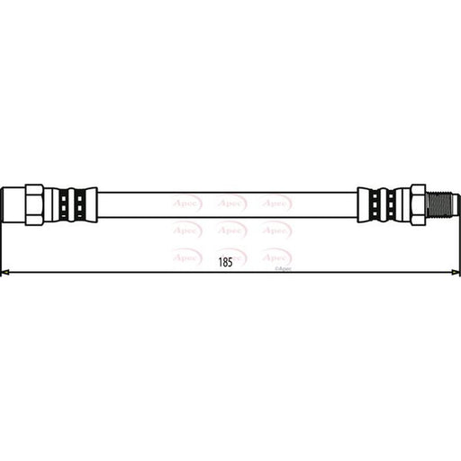 Apec Brake Hydraulic Hose Line Rear fits Audi 200 C2 1979-1982 2.1