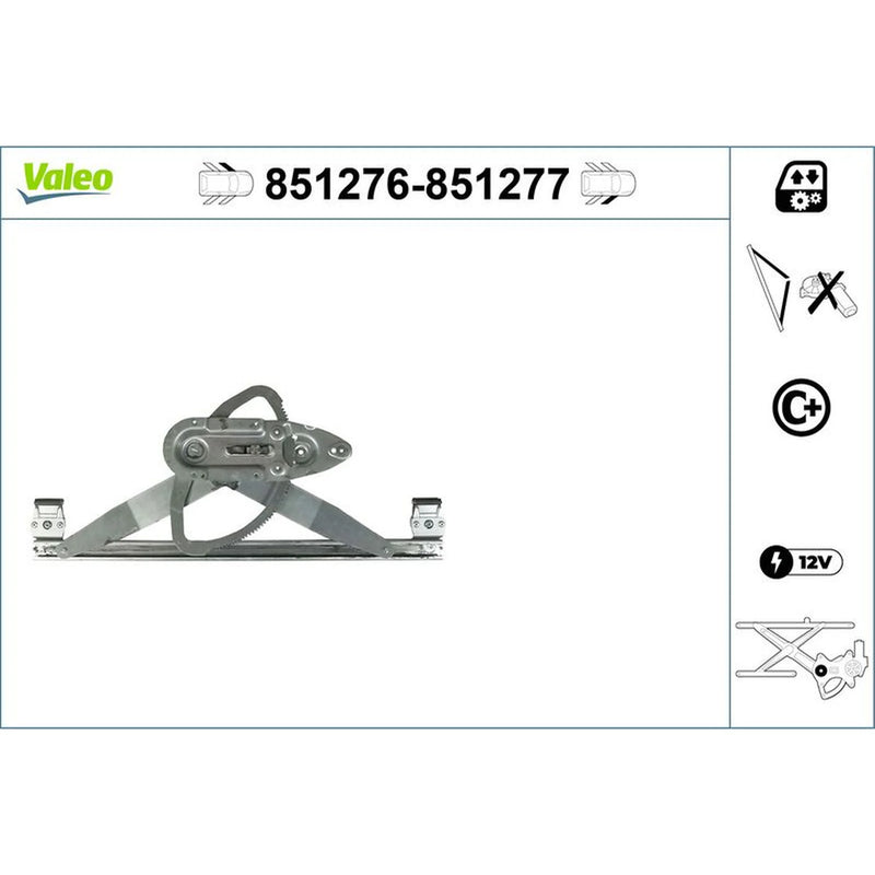 Valeo Electric Window Regulator Lifter Right Front 851277