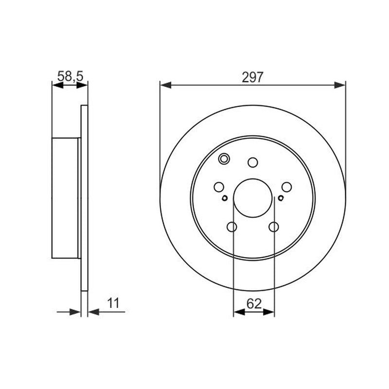 Bosch Front & Rear Brake Discs & Pads fits Toyota Verso 2009-2018 1.6 1.8 2.0