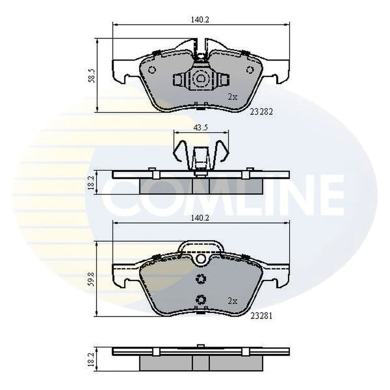 Comline 4 x Front Brake Pad Set fits Mini Mini 2001-2008