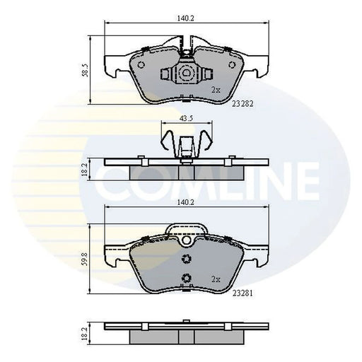 Comline 4 x Front Brake Pad Set fits Mini Mini 2001-2008