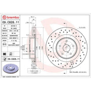 Brembo 2 x Perforated/Vented Brake Discs fits Subaru WRX 2014 on 2.5