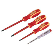 Sealey Electrician's Screwdriver Set 4pc VDE Approved S01155 Siegen by Sealey - Dynamic Drive