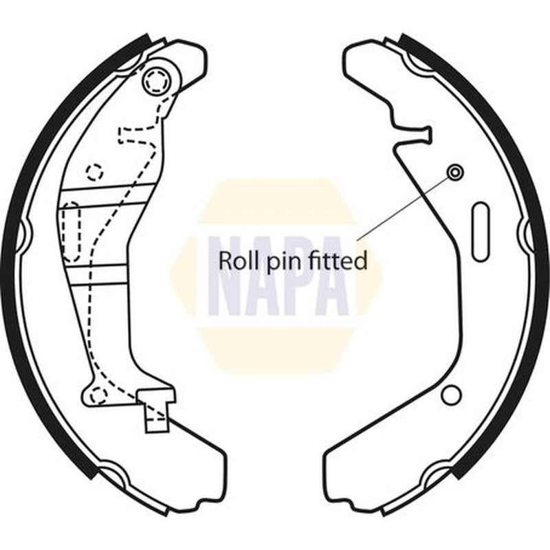 NAPA Brake Shoe Set Axle Kit fits Opel Agila A 2000-2007 1.0 1.2 1.3