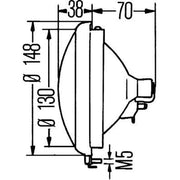 Hella Headlamp Fapo Cr 1S3 Left fits Fendt Farmer 1961 on