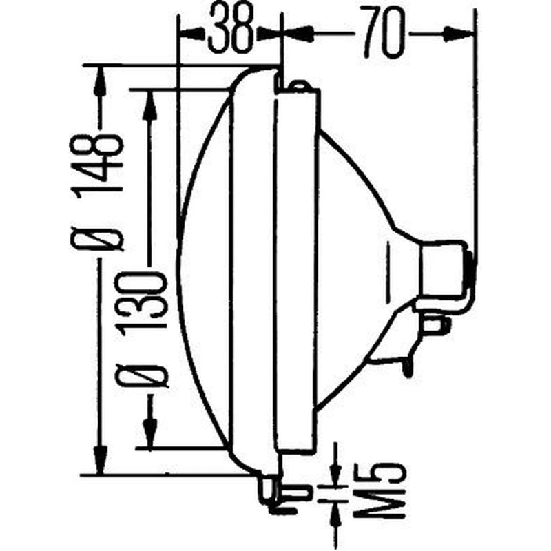 Hella Headlamp Fapo Cr 1S3 Left fits Fendt Farmer 1961 on