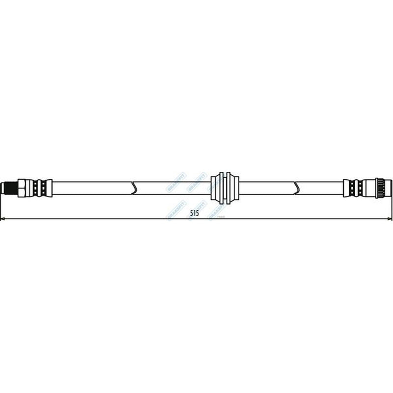 Apec Brake Hydraulic Hose Line Front fits Mercedes-Benz Citan Dualiner 2012-2021