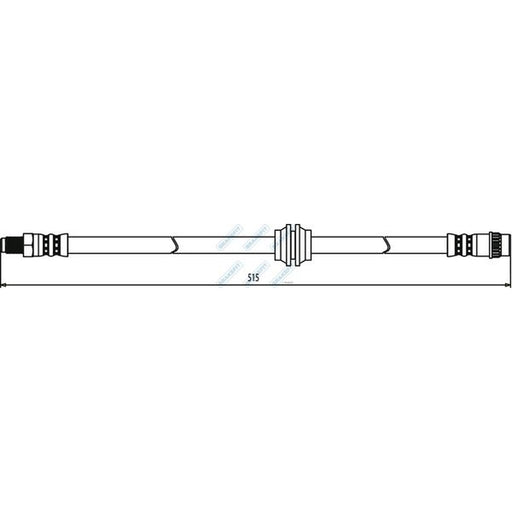 Apec Brake Hydraulic Hose Line Front fits Mercedes-Benz Citan Dualiner 2012-2021
