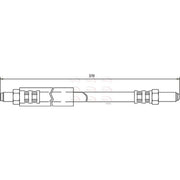 Apec Brake Hydraulic Hose Line Front fits Ford Sierra I 1982-1986