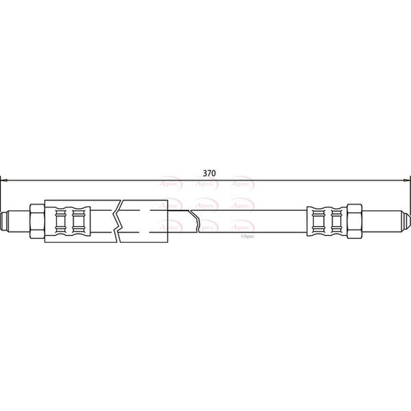Apec Brake Hydraulic Hose Line Front fits Ford Sierra I 1982-1986