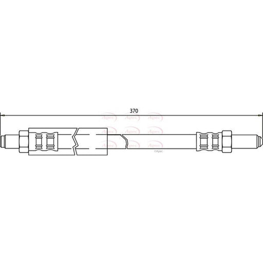 Apec Brake Hydraulic Hose Line Front fits Ford Sierra I 1982-1986