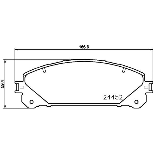 DON Front Brake Pad Set fits Lexus Es 2018 on