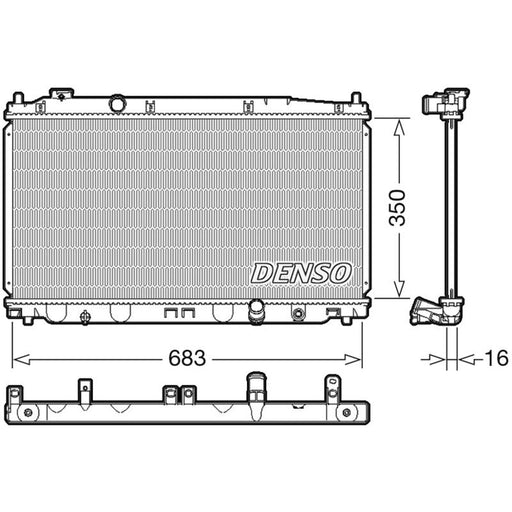 Denso Engine Radiator fits Honda Jazz III 2008-2015 1.2 1.3 1.4