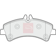 Apec Rear Brake Pad Set fits Mercedes-Benz Sprinter 3,5-T Bus 2011-2016