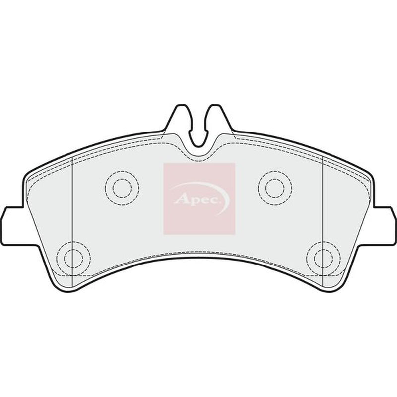 Apec Rear Brake Pad Set fits Mercedes-Benz Sprinter 3,5-T Bus 2011-2016